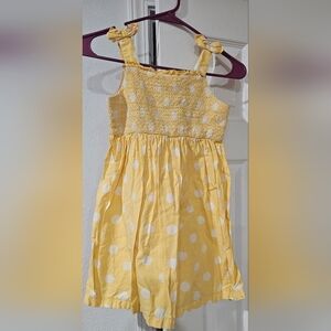 Laura Ashley Sunny Yellow Dress with White Dots